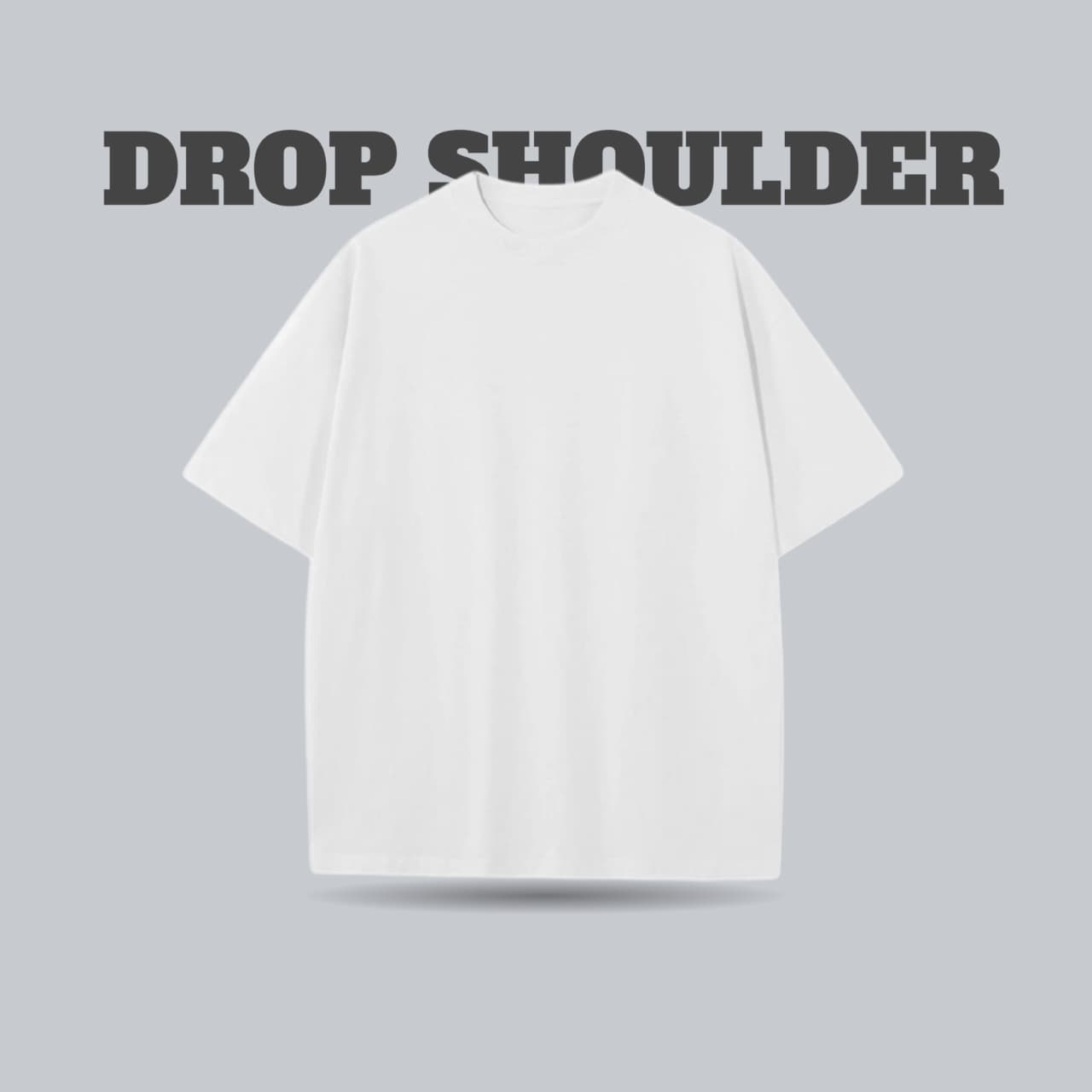drop shoulder white solid - whitfash