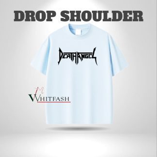 Drop shoulder Sky Blue T-shirt - Death Angel - Whitfash