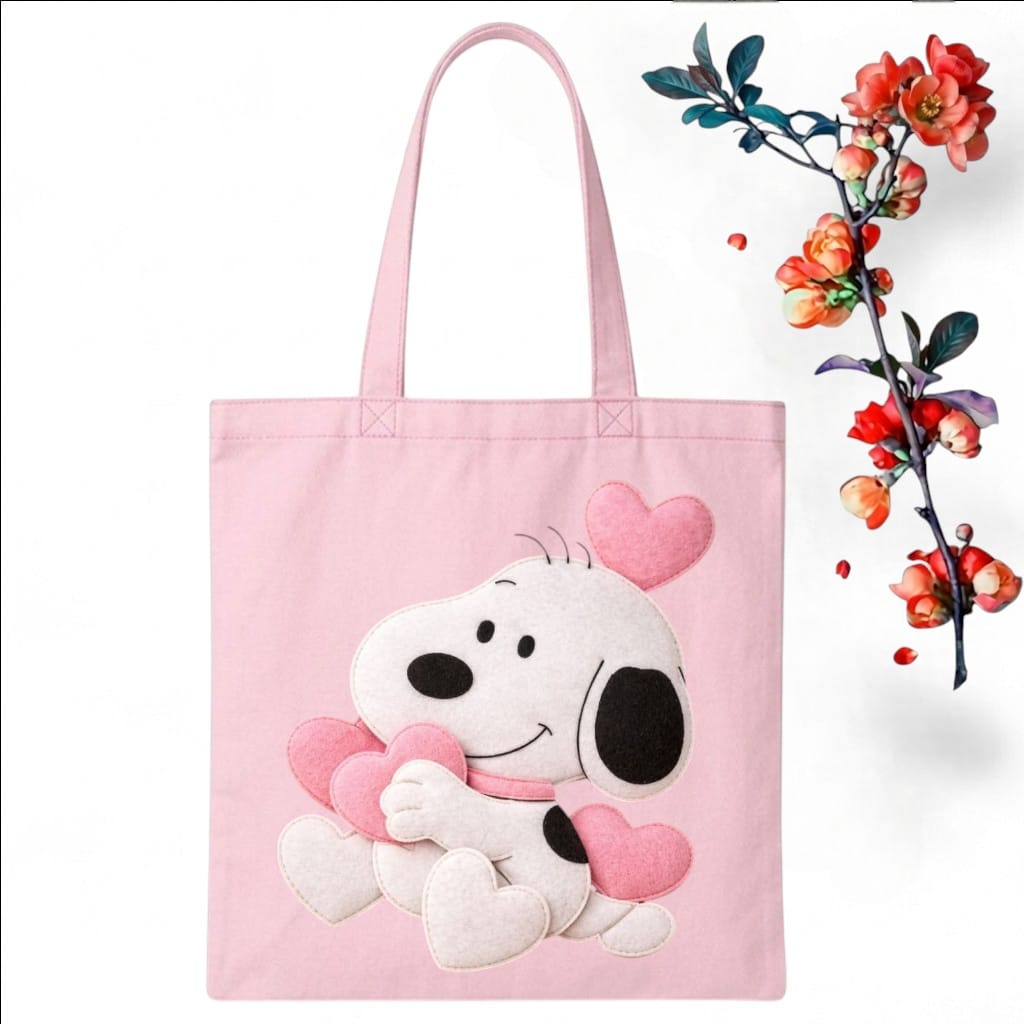 Tote Bag Customize Design Doll Lover, Baby Pink - Whitfash