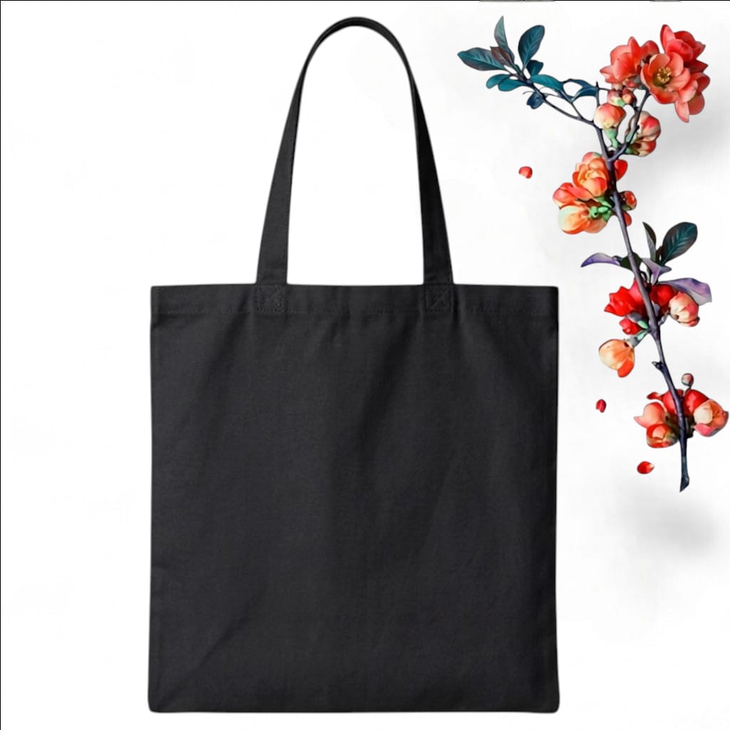 Tote Bag Shoulder Bag Solid Black Color - Whitfash
