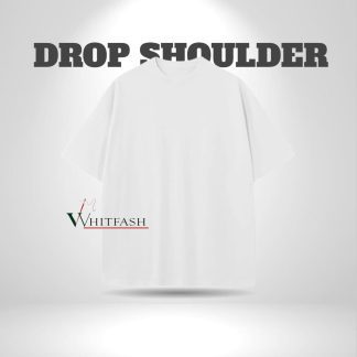 drop shoulder white solid - whitfash